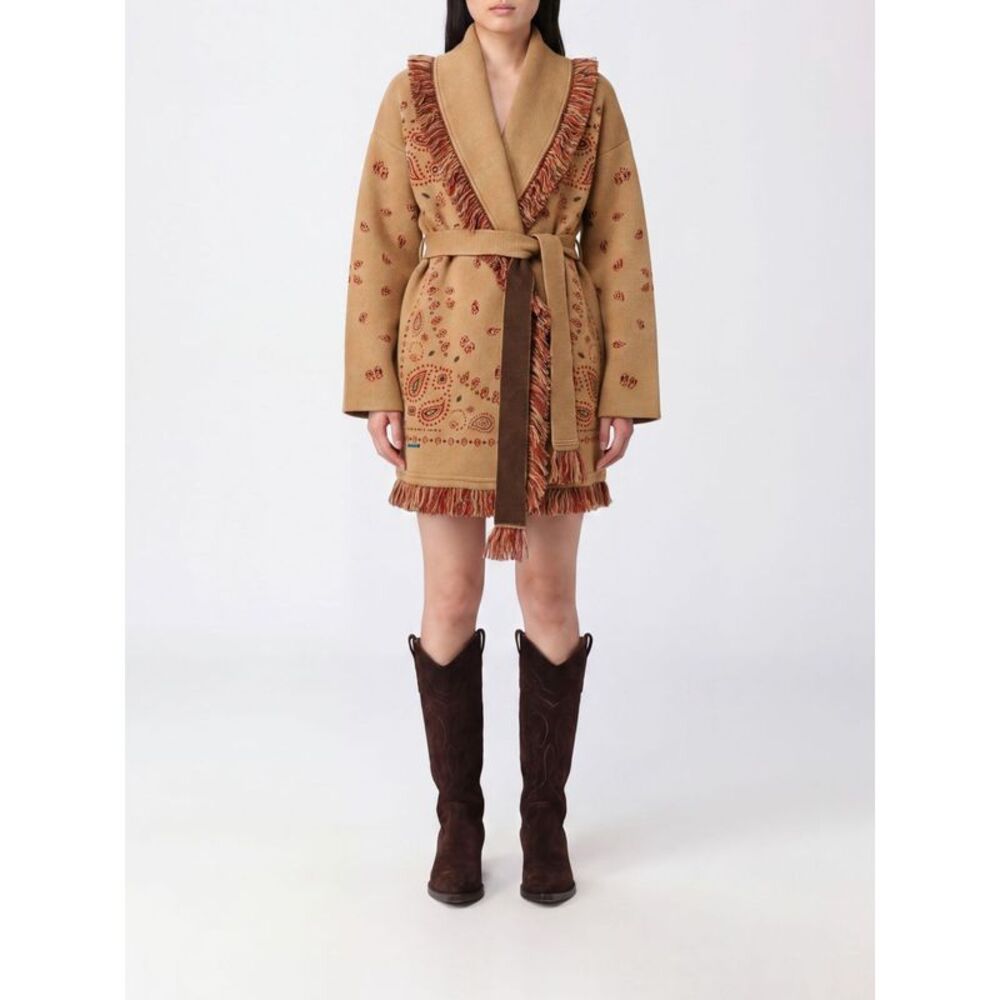 Alanui Women Alanui Bandana Motif Robe Cardigan In Cashmere With Fringes